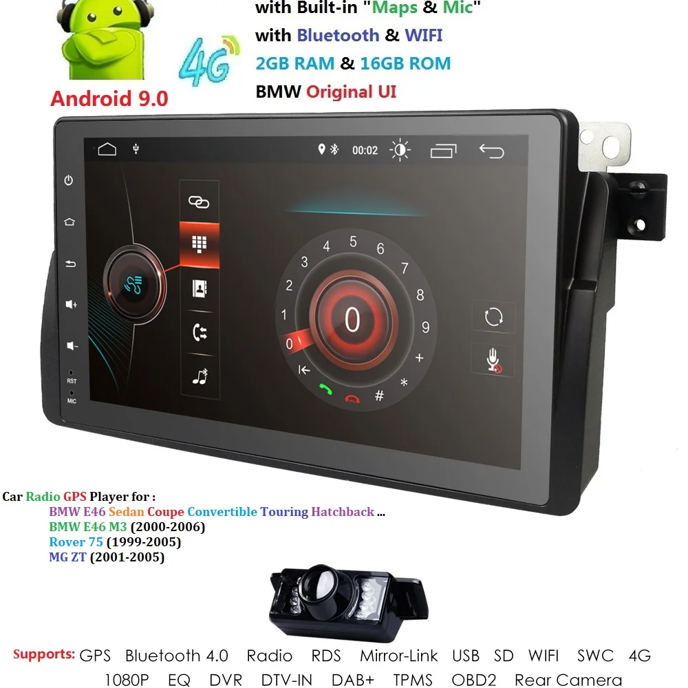 Flash Deal Ossuret New Quad core 1 DIN Android 9.0 Car GPS 2G RAM stereo for BMW E46 M3 Rover 75 MG ZT 1998-2005 TPMS RDS SWC DAB OBD2 USB 1 Flash Deal Ossuret New Quad core 1 DIN Android 9.0 Car GPS 2G RAM stereo for BMW E46 M3 Rover 75 MG ZT 1998-2005 TPMS RDS SWC DAB OBD2 USB 1