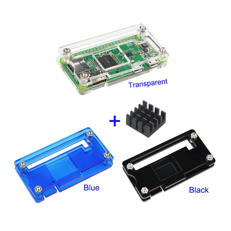 Raspberry Pi Zero W комплект 512 МБ ОЗУ на борту WiFi и Bluetooth + акриловый чехол + теплоотвод Raspberry Pi 0 Вт Beter than Zero 1,3