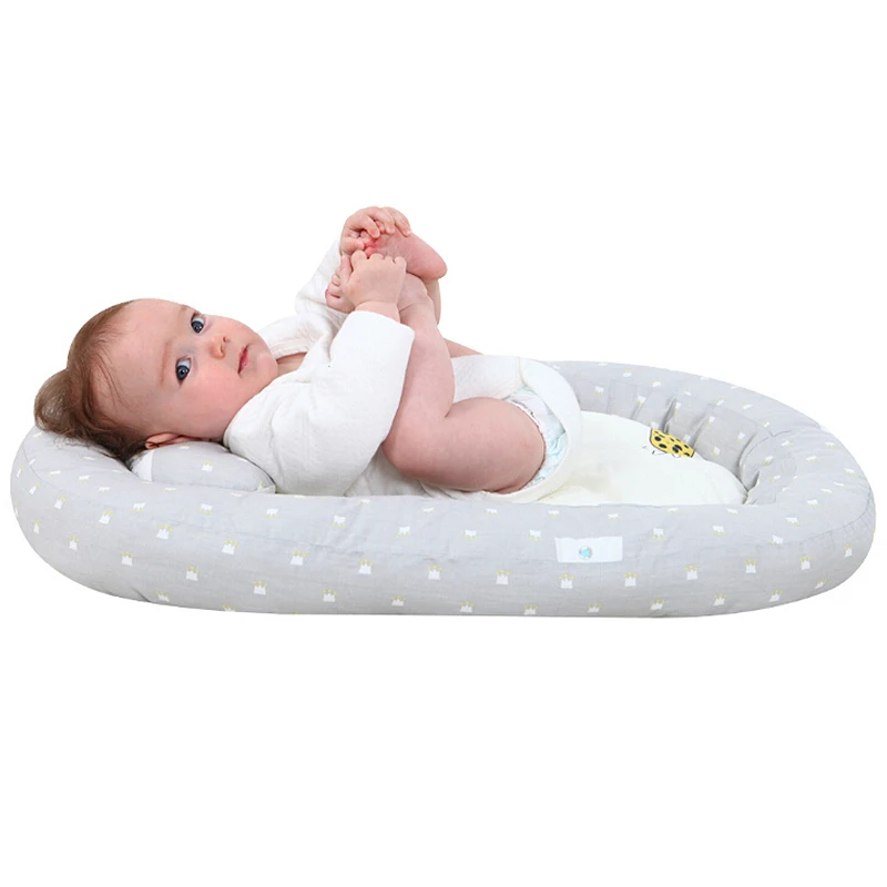 Складная детская кровать, детская дышащая лежак, спальная кровать из хлопка, переносная люлька для спальни, детская бионическая кровать