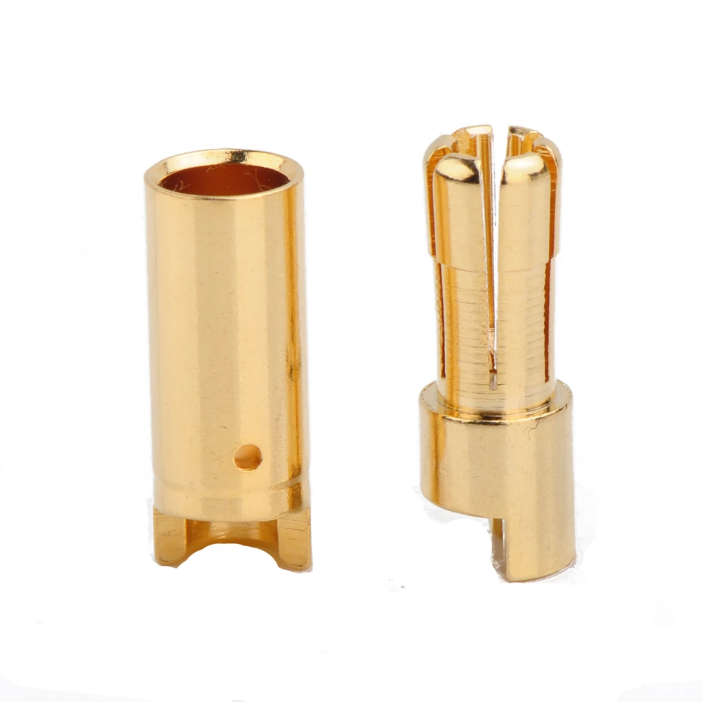 

Free Shipping10 Pairs AMASS 5.5mm Copper Bullet Banana Plug Connectors Male + Female for RC Motor ESC Battery Part