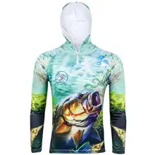 Весна осень Мужская рыболовная рубашка быстросохнущая дышащая УФ Мужская рыболовная рубашка LS Солнцезащитная Толстовка с принтом азиатского размера M-3XL