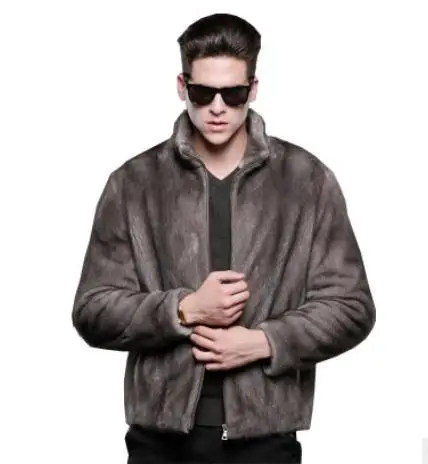 

s/6xl mens short section slim faux fur jackets winter warm large size fashion man-made fur coats fake mink fur overcoats k912
