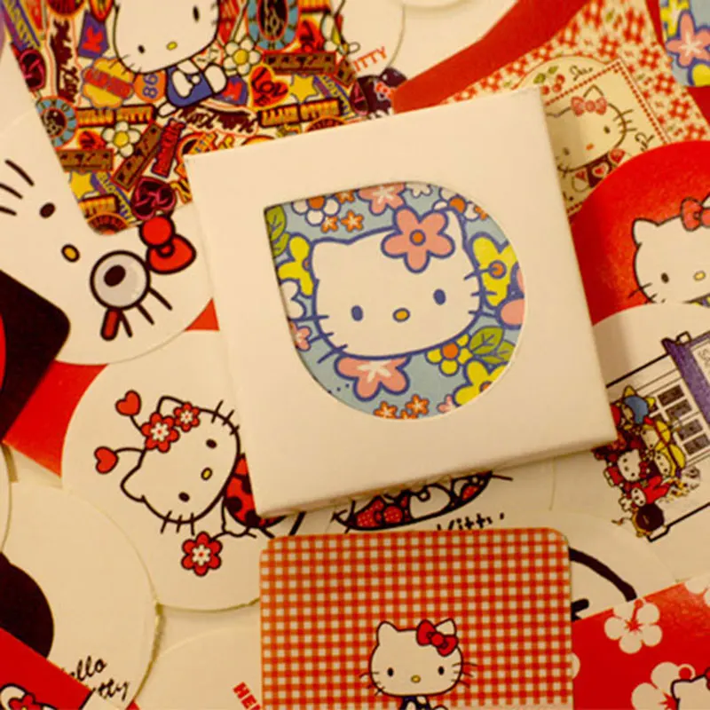 

45Pcs/box Creative Japan KT Cat Paper Stickers Flakes kawaii animal Diary Decoration Diy Scrapbooking Stationery Sticker