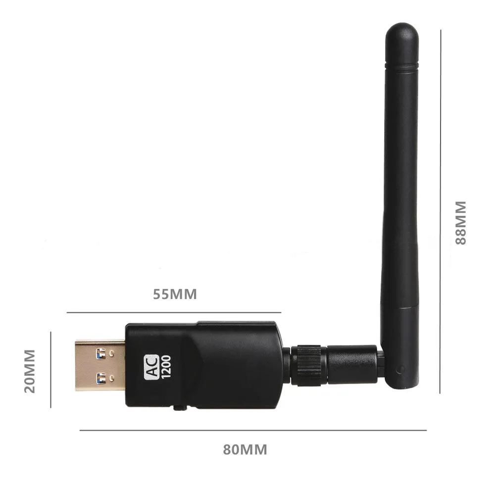 1200 Мбит/с USB3.0 двухдиапазонный беспроводной wifi адаптер 802,11 acbgn AC антенна гигабитная wifi карта для ноутбука настольный компьютер