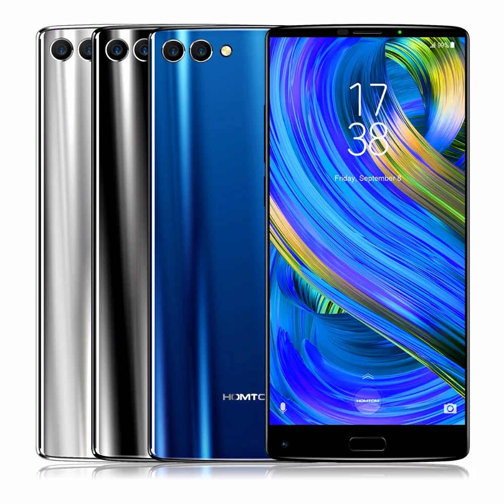 HOMTOM S9 плюс 5,99 "Tri-без рамки 18:9 HD + mtk6750t восемь ядер 4G RAM 64 Встроенная память 4050 мАч двойной назад 16MP + 5MP Камера OTG Смартфон