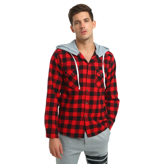 pull a capuche plaid