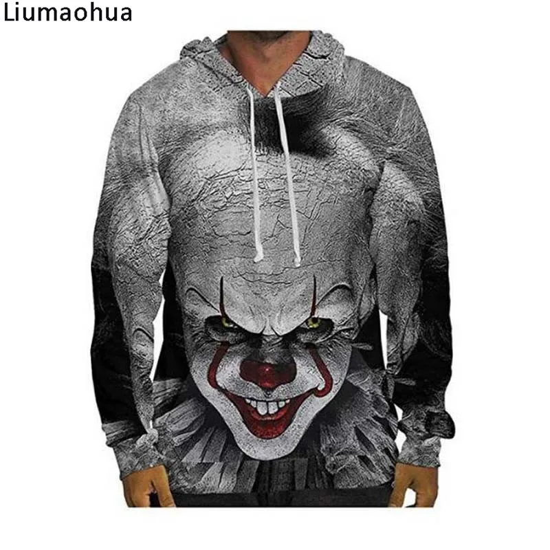 Download Clown Back Spirit 3D Print Hooded Sweatshirt Men's Winter ...