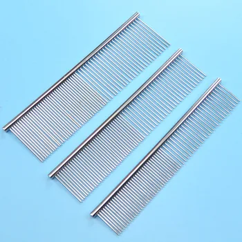 

19cm Pet Comb Cat Dog Grooming Tool Shedding Combs Dog Comb Professional Steel Grooming Comb Dog Cat Cleaning BrushSingle