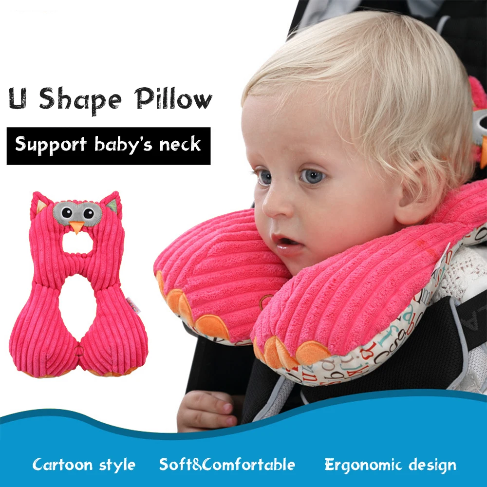 Детская u-образная подушка для малышей, мягкая мультяшная подушка для путешествий, подушка под шею, подушка под голову, для детей в возрасте