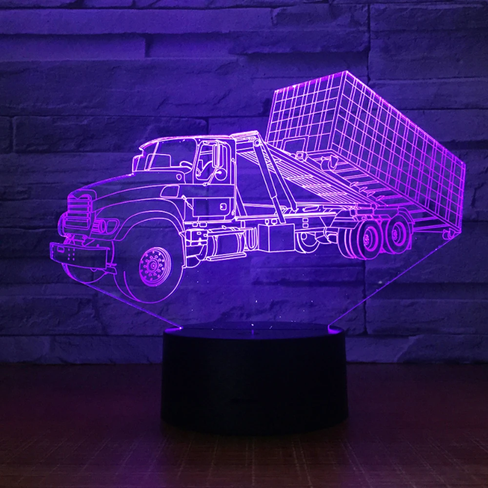 3D лампа автомобиль USB ночник многоцветный ласветодио дный ва LED RGB Освещение Luminaria настольная Дети Рождественские подарки дома Deacorative