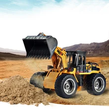 Alloy Electric Excavator RC Car RC Forklift Truck Remote Control Toys Engineering Electronic Remote Control Car Toy For Boys Kid