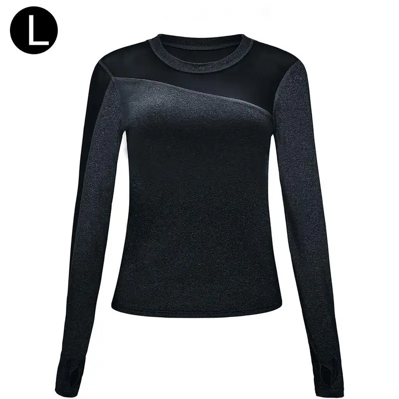 Dark Grey Сексуальная одежда для йоги женские топы с сеткой для бега фитнес быстросохнущая красивая спортивная футболка с длинными рукавами - Цвет: Dark Grey