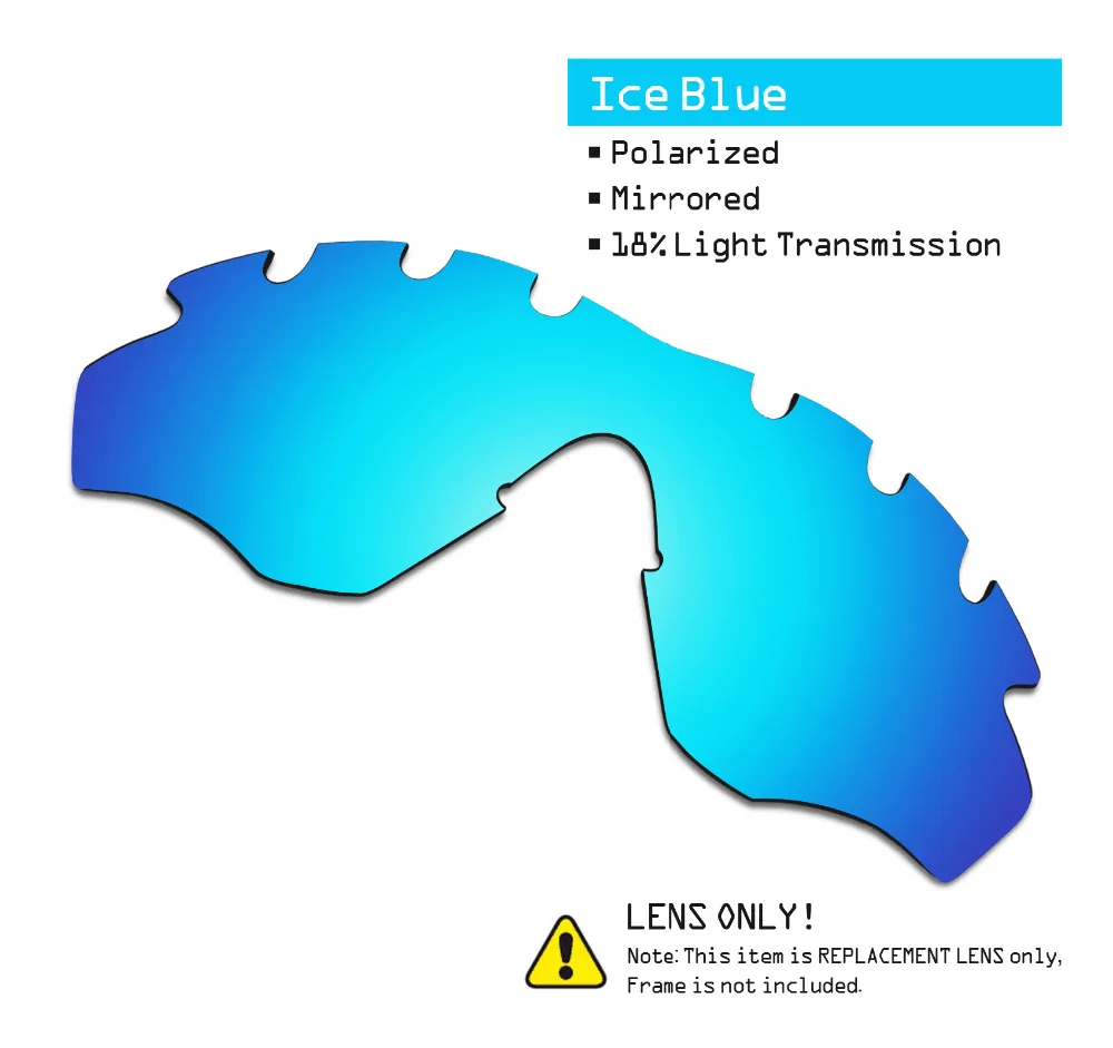 SmartVLT 2 PCS Polarized Sunglasses Replacement Lenses for Oakley M2 Vented Ice Blue and Fire Red