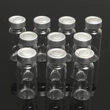 Kicute 10 шт 10 мл прозрачные Пробоотборные стеклянные бутылки для образцов флаконов и пробок и крышки для косметических бутылок лабораторная жидкость бутылка