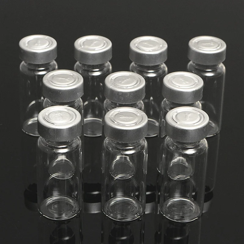 

Kicute 10pcs 10ML Clear Sampling Sample Glass Bottles Vials and Stopper and Caps for Cosmetic Bottle Laboratory Liquid Bottle