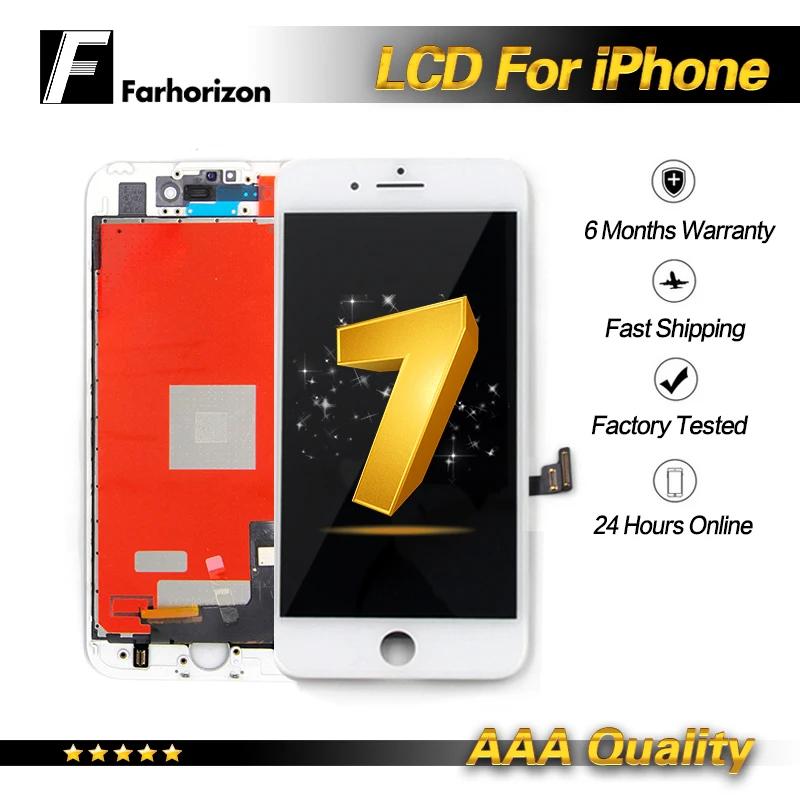 

10pcs/lot For iPhone 7 LCD Display Tested Best working LCD Display Touch Digitizer Frame Assembly Replacement For iPhone 7