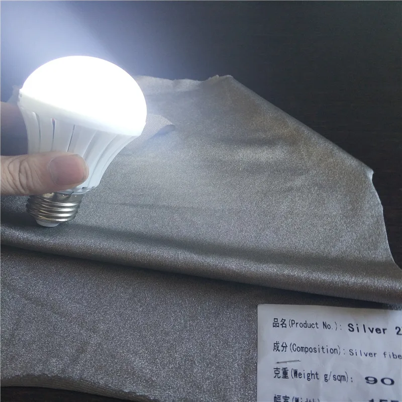 27# 100% silver fiber shielding fabric radiation protection fabric