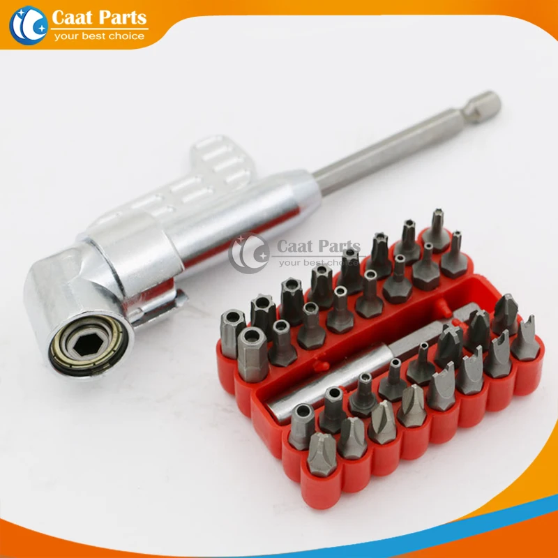 Free shipping! 1/4'' 6.35MM 105 Degree Adjustable Hex bit Angle Driver Electric Screwdriver and