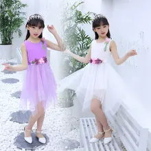 Г. Летнее платье для девочек милые кружевные платья подружки невесты с бантом и цветочным поясом, платья с вуалью для девочек от 11 до 12 От 5 до 10 лет