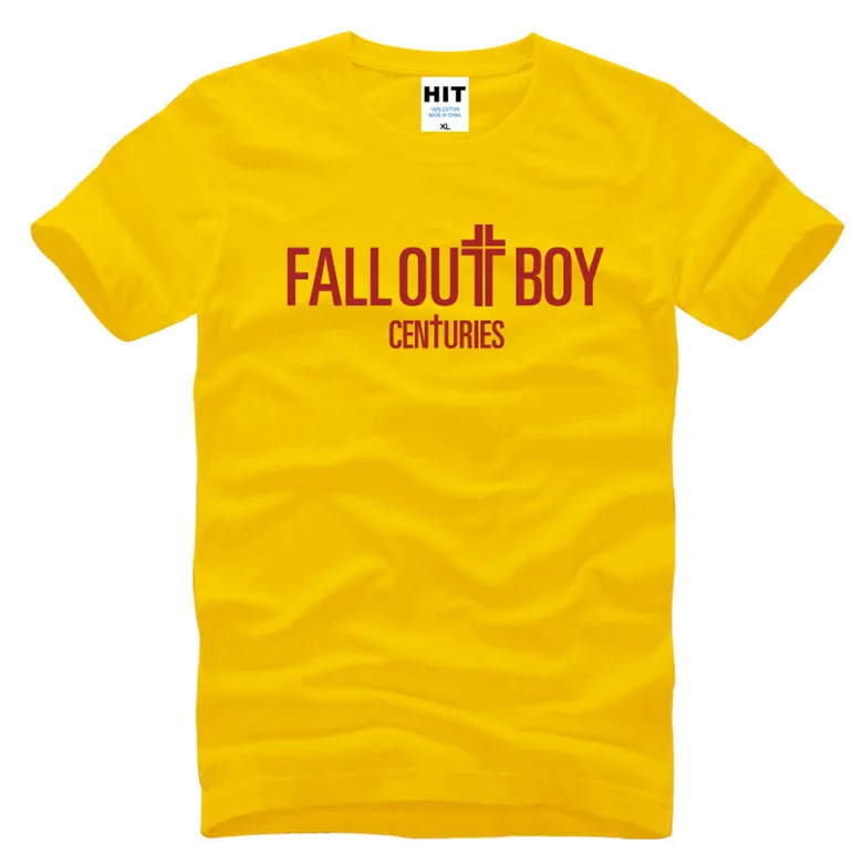 

Pop Punk Rock FOB Fall Out Boy Centuries Printed Mens Men T Shirt Tshirt Fashion 2016 New Cotton T-shirt Tee Camisetas Hombre