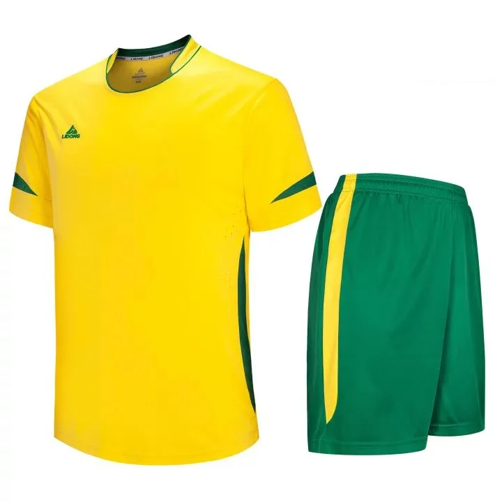 yellow and green soccer jersey