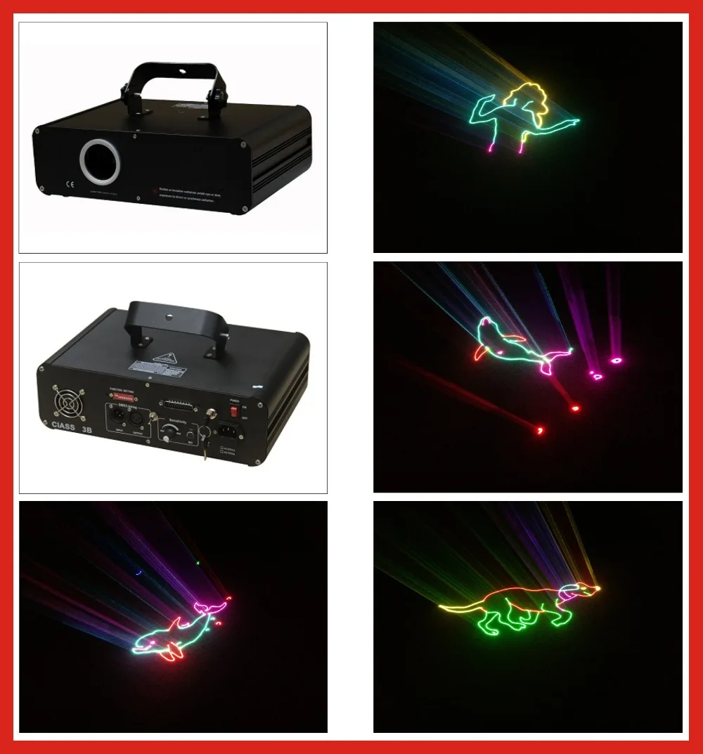 New 1W RGB animation laser light 20kpps laser light multi color laser