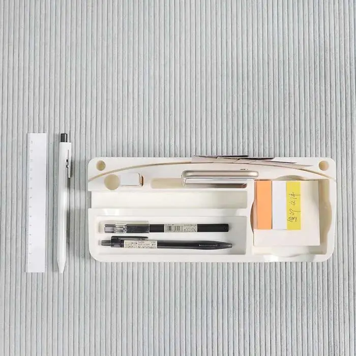 Multifunctional Stationery Storage Tray Plastic DIY Space-saving Shelf for Home Office XJ66