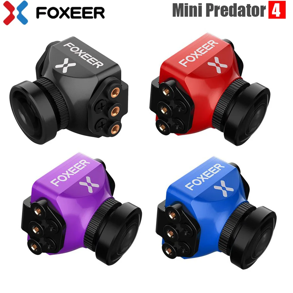 

Foxeer Mini Predator 4 FPV Camera Racing Drone Mini Camera 16:9/4:3 PAL/NTSC switchable Super WDR OSD 4ms Latency