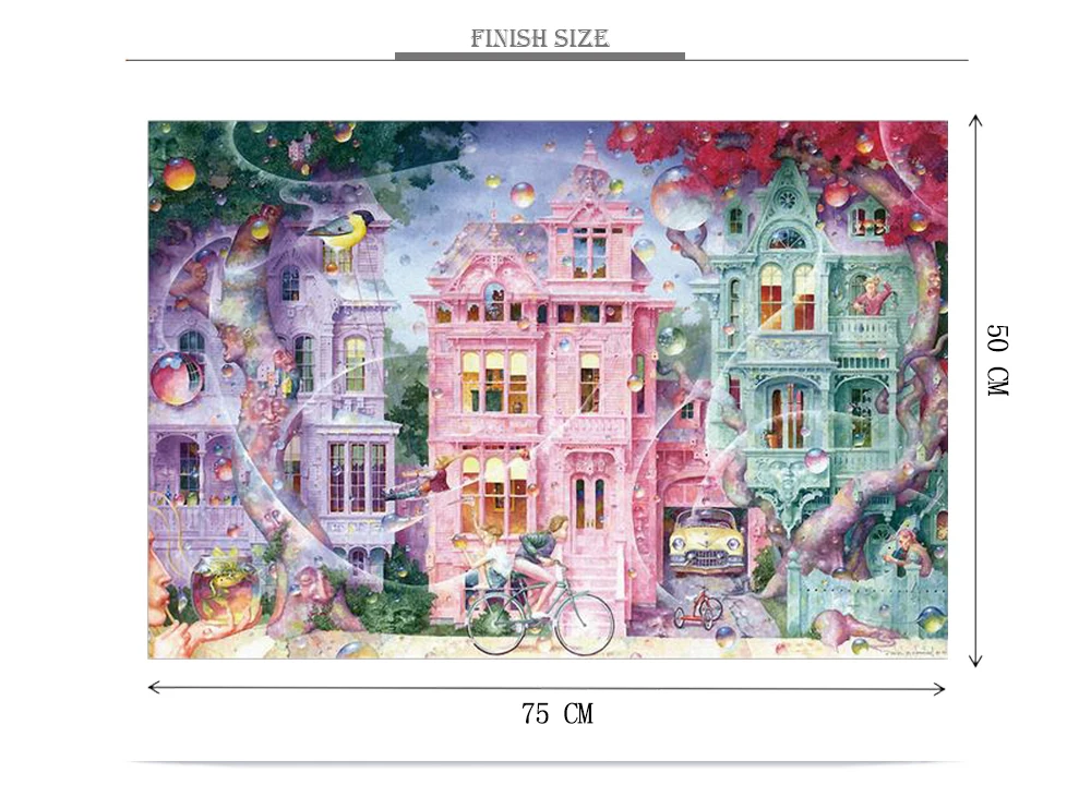 MOMEMO The Dream World Puzzle 1000 шт. деревянные взрослые Пазлы привлекательный фантазийный узор пазл 50*75 см 2D Puzzle Toys