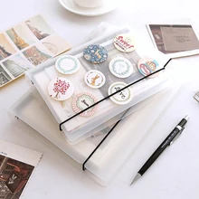 Bolsa de PVC para A5, A6, A7, cuaderno en espiral, carpeta de anillo en espiral, planificador de papel separado