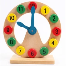 Классические Деревянные игрушки Цифровые геометрические часы блоки игрушки детские Монтессори Развивающие Игрушки для маленьких мальчиков и девочек подарок MZ199
