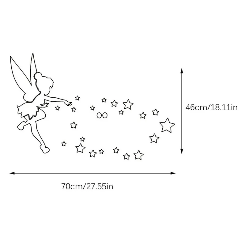 Красивая Фея Принцесса Съемная Наклейка на стену стикер DIY 3D акриловая Настенная Наклейка для спальни дома украшение гостиной