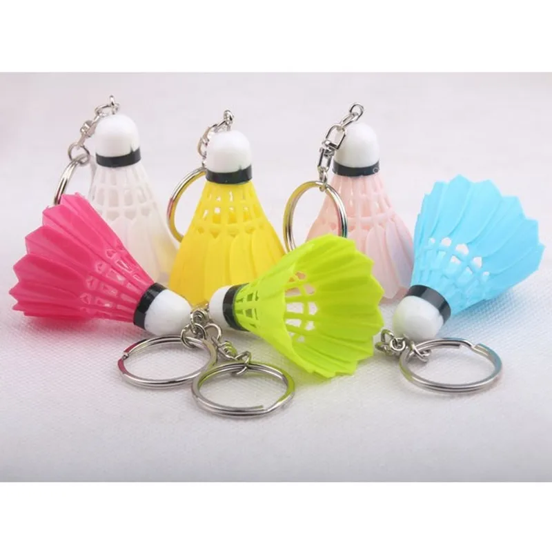 100 pieces/lot 55*40MM Badminton key chain pendant