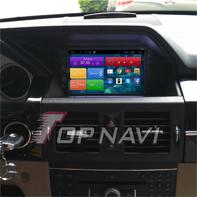 Topnavi 7 ''4 ядра Android 6,0 ПК автомобиля gps навигации для GLK 2008 2009 2010 2011 2012 для BENZ Авторадио, NO DVD радио