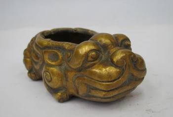 

Chinese Folk Classical Bronze kylin Brave troops crock Incense Burner Censer a(5.19)