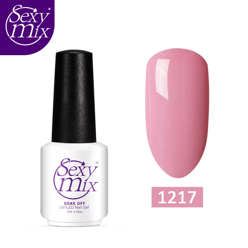 Sexymix, 119 цветов, стойкий УФ-гель для ногтей, высокое качество, замачиваемый, для маникюра, лак для ногтей, для салона, УФ-эмаль, 7 мл, Гель-лак - Цвет: 1217