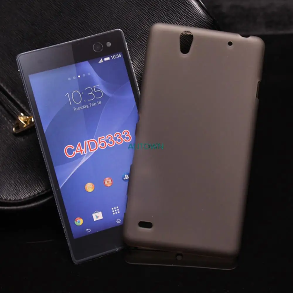 100 шт./лот Новейший Мягкий матовый Чехол для ТПУ Sony Xperia C4 Dual D5333 силиконовый чехол