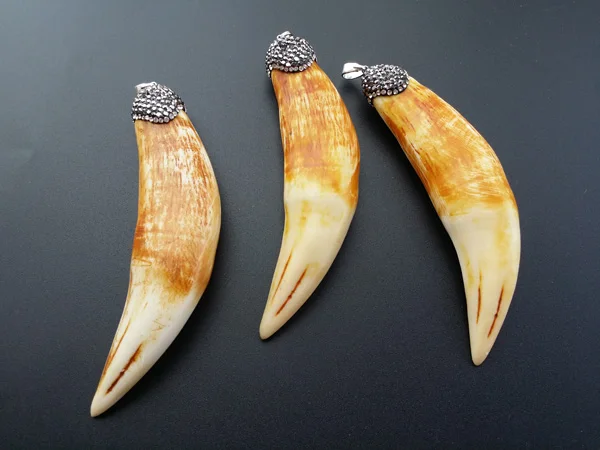 1Pcs Druzy Simulated Tiger Teeth Paved crystal rhinestones elegant