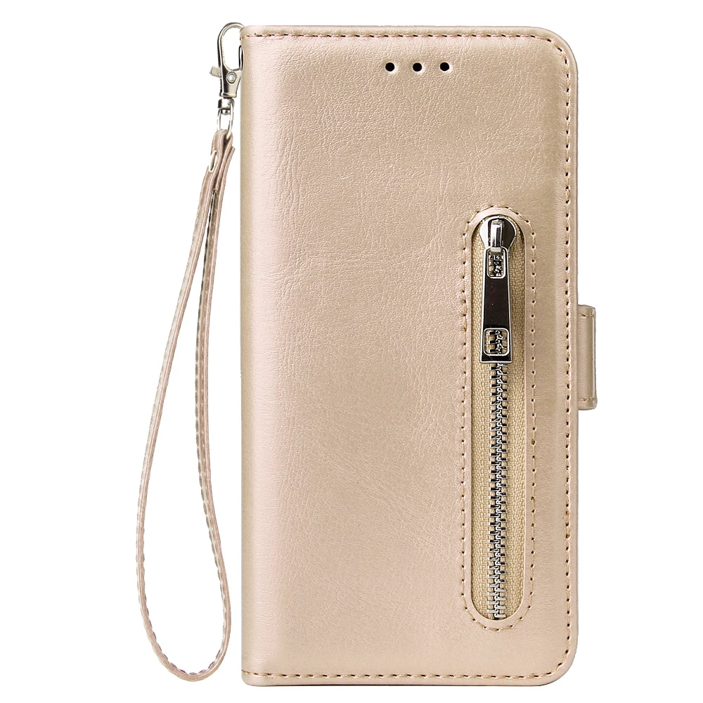 For Samsung Galaxy S8 S9 S10 Plus Wallet Leather Case fashion zipper Flip Stand for Galaxy S10(5G) S10E Cover Mobile Phone Bag