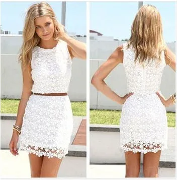 

Summer Style Perspectivity Cutout Casual Lace Dresses Fashion Sexy Slim butt-lifting Dress Vestido GZ232