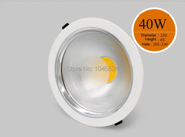 Anti-fog Dimmable Led Downlight COB Luce del Punto del Soffitto 30 W 40 W da incasso a soffitto Luci Warm Cool White Illuminazione interna