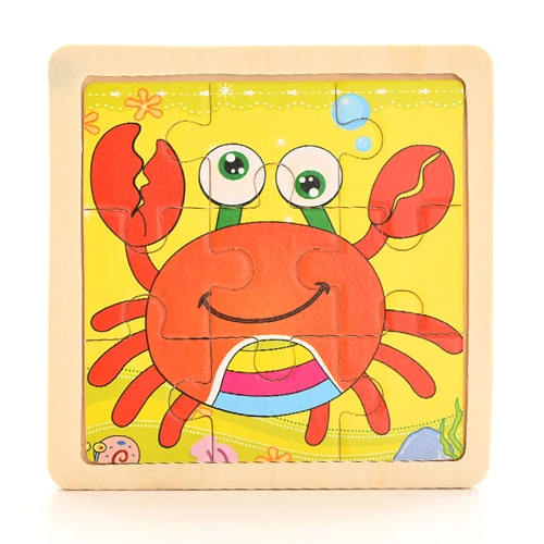 Crab 1 шт. 3D бумажные Пазлы для детей детские игрушки детские развивающие Puzles - Цвет: Crab