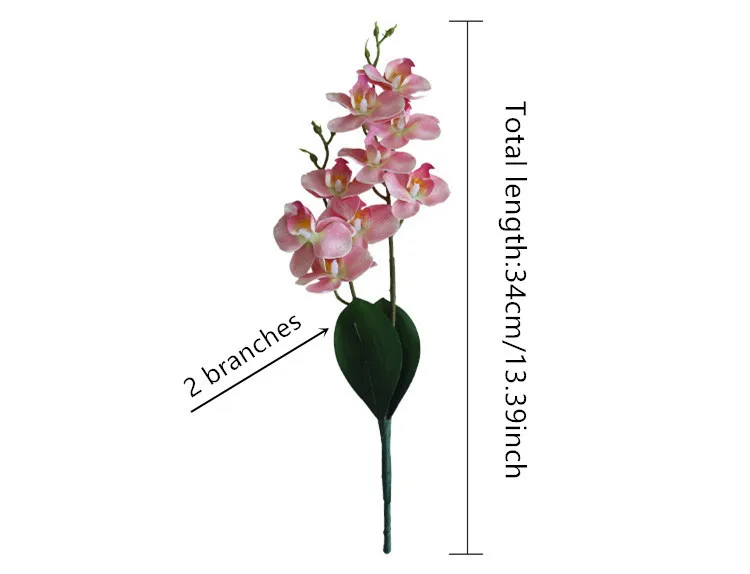 Новые 2 ветки с листом фаленопсис искусственная Цветочная Орхидея домашний Рождественский Декор DIY Свадьба дорога свинец цветок обои с орхидеей