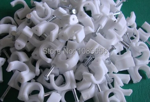 

100PCS 10MM Circle Nail Clip Circle cable clips cable nail wire clips