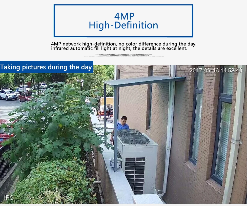 Сетевой видеорегистратор Dahua IP камера IPC-HDW4433C-A металлический корпус 4MP Встроенный микрофон POE ИК возможностью погружения на глубину до 30 м