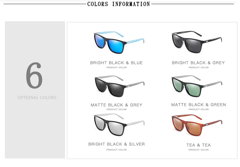 Men Polarized Sunglasses With Gift Case New Square Driving Sun Glasses Male Shades Goggle UV400 Gafas De Sol UV400