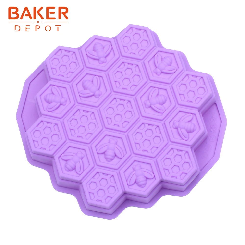 BAKER DEPOT силиконовая форма для пирожных формы соты для хлеба и выпечки формы для детей формы для выпечки сковорода 3D шоколадный лед для пудинга и желе инструмент