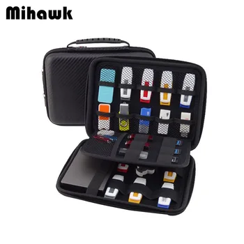 

Mihawk Waterproof Digital Bags Portable Shockproof Dust Cover Hard Disk Case USB Cable Power Bank Holder Mouse Storage Zip Pouch