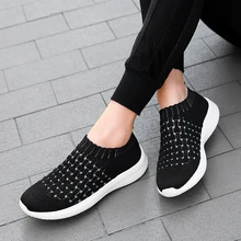 Осенние новые дышащие женские кроссовки, носки, обувь, слипоны, прогулочная обувь для женщин, размер 35-41, zapatillas mujer