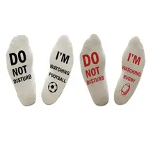 Футбольные носки для регби, смешная мода, тренд унисекс, мужские мягкие эластичные дышащие носки на зиму и осень, повседневные носки с буквенным принтом